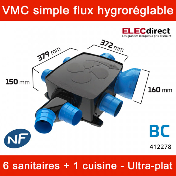 VMC hygroréglable Hygrocosy BC Flex + - Atlantic
