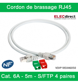 Elecdirect - Câble RJ45 Catégorie 6 F/UTP 4P - Câble au mètre, à
