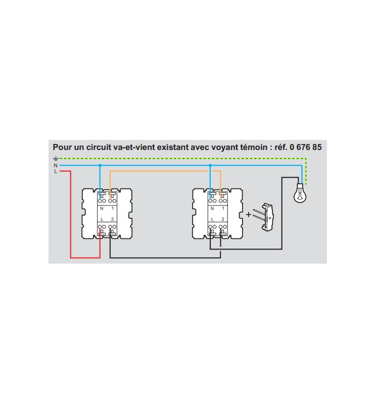 Legrand - Voyant Lumineux 12V, 24V, 48V Mosaic - Easy-Led Brochable à ...