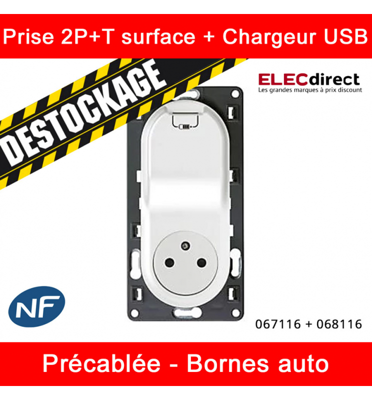 LEGRAND Céliane Prise De Courant Et Chargeur USB Universel Simple - 067116  - DiscountElec