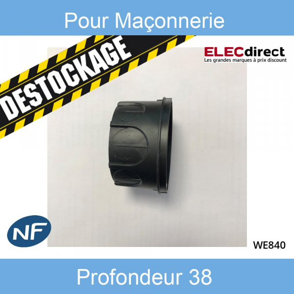Hager - Boitier d'encastrement 70 Ø x 38 mm - Réf : WE840