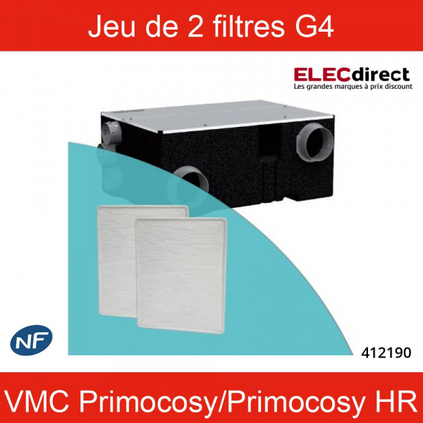Atlantic - Jeu de 2 filtres de remplacement vmc primocosy g4 - Distriartisan