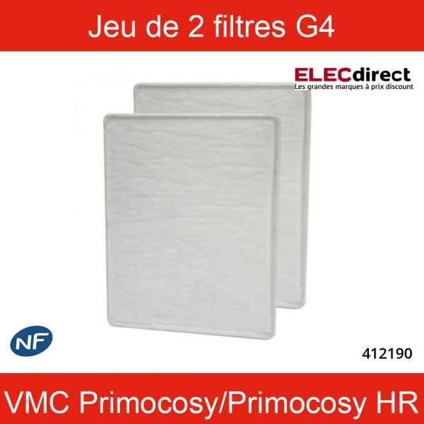 Jeu de 2 filtres G4 pour VMC primocosy HR de Atlantic - 412190
