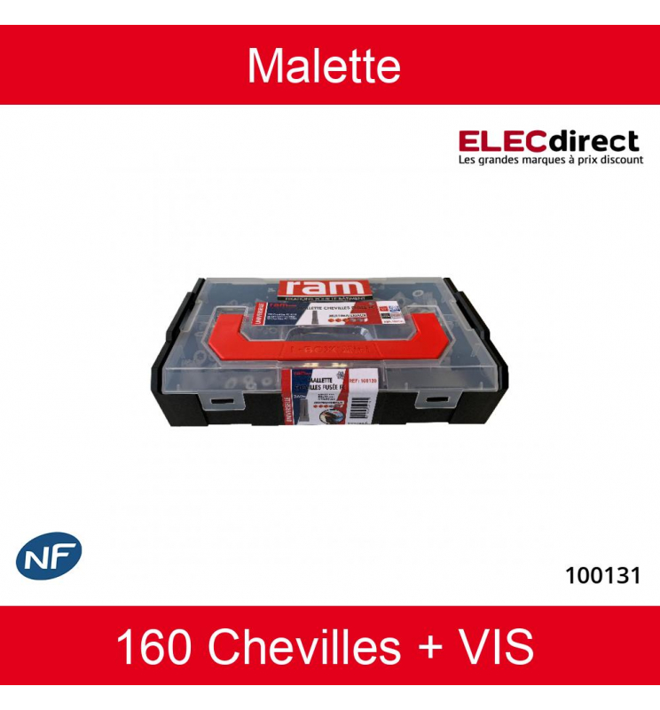 Cheville métallique Ramfix avec vis - Type 5x36 - Boîte de 50