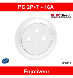 Legrand Céliane - Prise électrique affleurante complète blanc - 2P+T 16A -  1 poste - Réf : 066631 + 067111 + 068111 + 080251 - ELECdirect Vente  Matériel Électrique