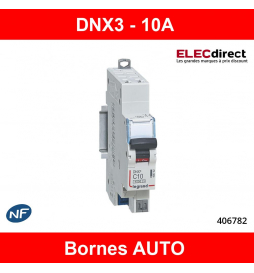 Disjoncteur DNX3 LEGRAND Phase + Neutre 2A bornes automatiques 1 module