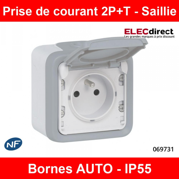 Enjoliveur de Prise de courant Française avec USB A+C - NOIR MAT