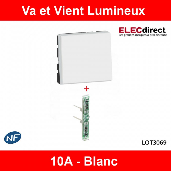 Interrupteur unipolaire 10A gamme Niloé - Legrand 