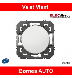 Legrand - Dooxie - Interrupteur ou va-et-vient - 10AX - 250V - Finition Blanc - Réf : 600001