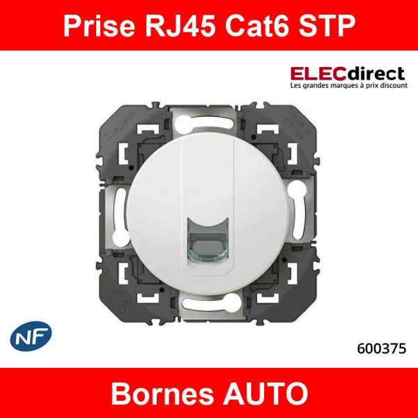 Legrand - Dooxie - Prise blindée RJ45 catégorie6 STP - blanc - Réf : 600375