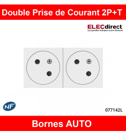 LEGRAND Mosaic Double Prise De Courant 2P+T Blanc - 077142 - DiscountElec