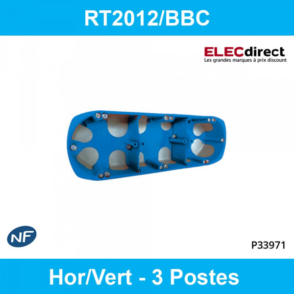 SIB - Boîte triple BBC entraxe 71 mm - prof 40mm - P33971