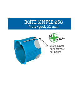 SIB - Boîte simple BBC - Profondeur 55 mm - Réf.: P36850