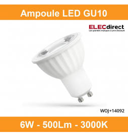 Ampoule led GU10 6W gradable blanc chaud 3000K