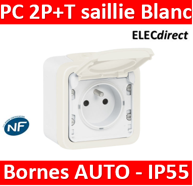 055706 - Legrand plexo prise de courant étanche 3P+T 20A - Encastrable ou  boitier saillie 090359