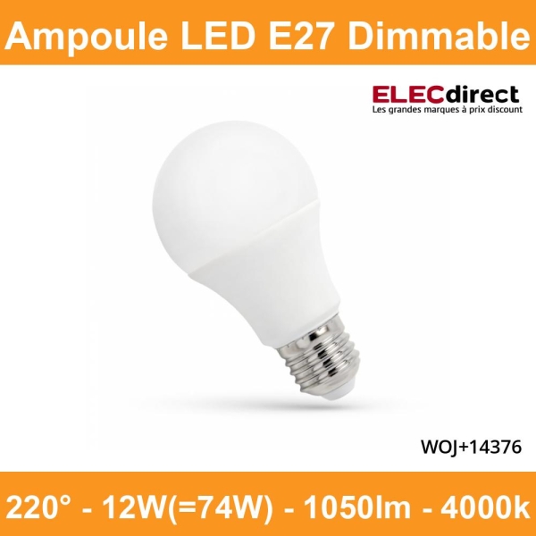 Douille électrique blanche pour ampoule culot E27