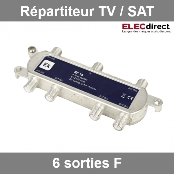 Répartiteur 6 sorties Femelle Réf.: CAHS6WN