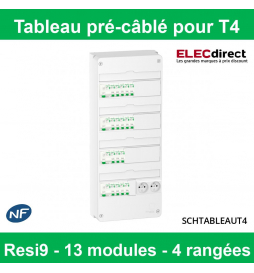 Tableau monté câblé 4 rangées Réf. : 4R4ID