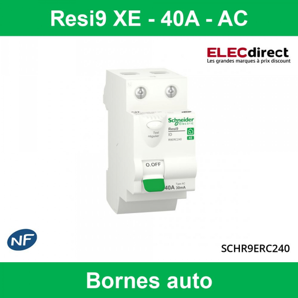 Inter différentiel 40A type AC Réf. : R9ERC240