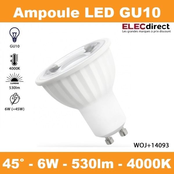 Ampoule LED GU10 6W Réf. : WOJ+14093