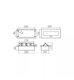 GTV Lighting - Multiprise encastrable rectangulaire - 2 x 2P+T + 1 x USB Type-A et C- Réf : AE-PBU2GU-53N