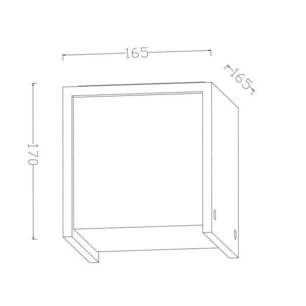 GTV Lighting - Applique murale LED LEO - 170x165mm - 1xE27 - Noir - Réf.: OS-LEOE27B-10