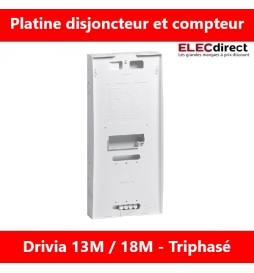 Legrand - Platine pour Disjoncteur branchement + Compteur - TRI - DRIVIA 13M et 18M - Réf.: 401184