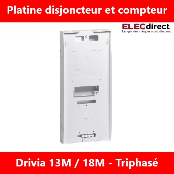 Legrand - Platine pour Disjoncteur branchement + Compteur - TRI - DRIVIA 13M et 18M - Réf.: 401184