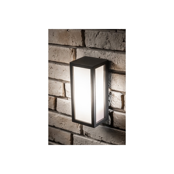 GTV Lighting - Applique murale LED VASTI - 100x110x252 - 1xE27 - Noir - Réf : OS-VASE27B-10