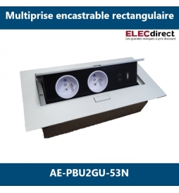 GTV Lighting - Multiprise encastrable rectangulaire - 2 x 2P+T + 1 x USB Type-A et C- Réf : AE-PBU2GU-53N