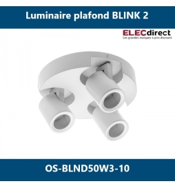 GTV Lighting - Luminaire plafond BLINK 2 - 3xGU10  - Blanc - Réf.: OS-BLND50W3-10