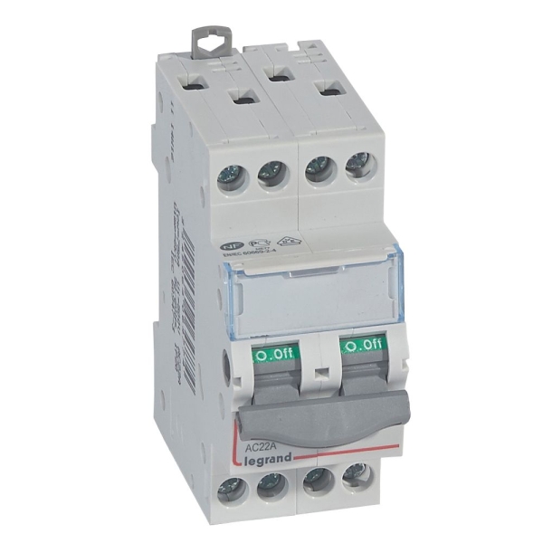 Legrand - DX3 Interrupteur-sectionneur tétrapolaire - 20A - 400V - 2 modules - Réf.: 406477