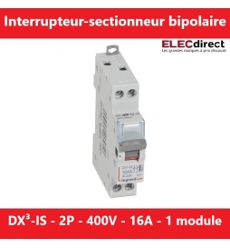 Legrand - DX3 Interrupteur-sectionneur Bipolaire - 16A - 400V - Réf.: 406431