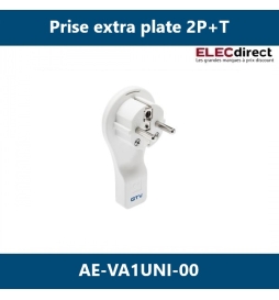 GTV Lighting - Prise extra plate - 2P+T - Blanc - Réf.: AE-VA1UNI-00