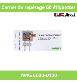 WAGO - Carnet de repérage 60 étiquettes - Réf.: WAG 8000-0100