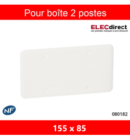 Legrand Batibox - Couvercle universel 155 x 85 - pour boîte 2 postes - 080182