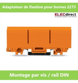 WAGO - Adaptateur de fixation pour bornes 2273 pour rail DIN - Réf.: WAG 2273-500