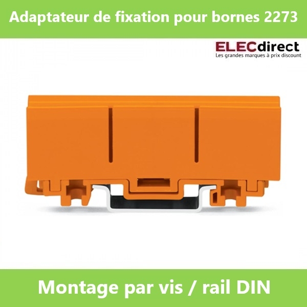 WAGO - Adaptateur de fixation pour bornes 2273 pour rail DIN - Réf.: WAG 2273-500