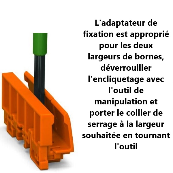 WAGO - Adaptateur de fixation pour bornes 2273 pour rail DIN - Réf.: WAG 2273-500