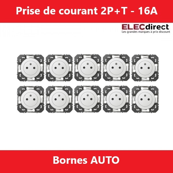 Legrand - Prise de courant Legrand dooxie 2P+T Surface 16A finition blanc - Réf.: 600335x10