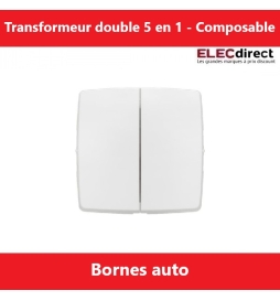 Legrand - Transformeur double 5 en 1 - interrupteur - va et vient - poussoir double - Saillie - Composable - Réf.: 086120L