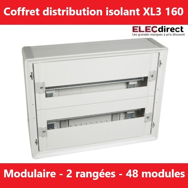 Legrand - Coffret de distribution 48 modules - 2 rangées de 24M - Tout modulaire - XL3 160 - Réf.: 401802