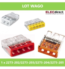 WAGO - LOT de 400 Bornes de 2 à 5 conducteurs pour fils rigide - 0,5 à 2,5mm²