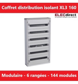 Legrand - Coffret de distribution 144 modules - 6 rangées de 24M - Tout modulaire - XL3 160 - Réf.: 401806