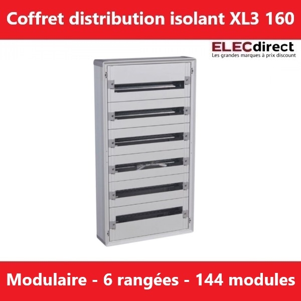 Legrand - Coffret de distribution 144 modules - 6 rangées de 24M - Tout modulaire - XL3 160 - Réf.: 401806