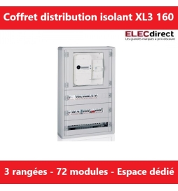 Legrand - Coffret de distribution 72 modules - avec espace dédié - XL3 160 - Réf.: 401815