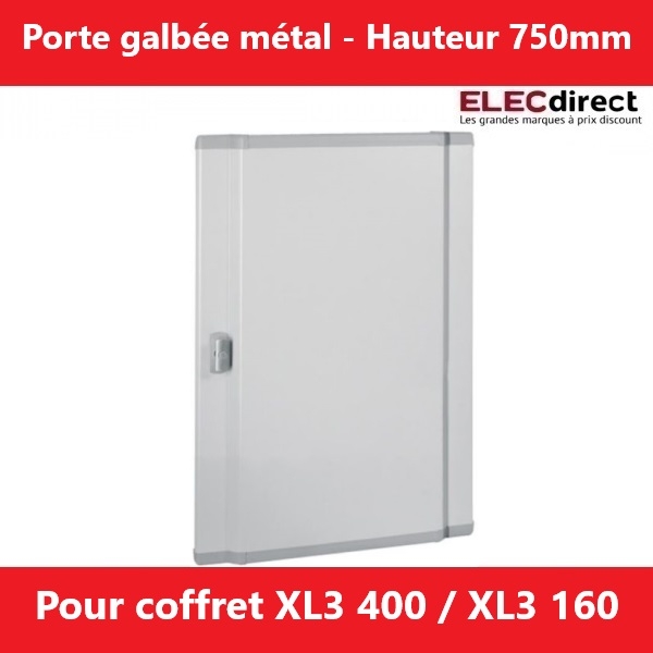 Legrand - Porte pour coffret XL3 400 et XL3 160 - Hauteur 750mm - Galbée - Métal - Réf.: 020254