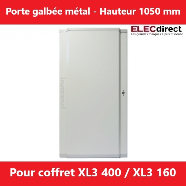 Legrand - Porte pour coffret XL3 400 XL3 160 - Hauteur 1050mm - Galbée - Métal - Réf.: 020256