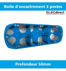 SIB - Boîte triple BBC entraxe 71 mm - Prof. 50mm - Réf.: P33972