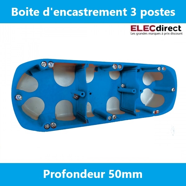 SIB - Boîte triple BBC entraxe 71 mm - Prof. 50mm - Réf.: P33972